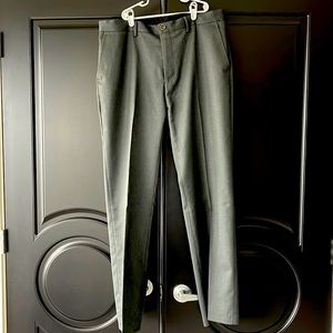 Men’s dark gray dress pants.